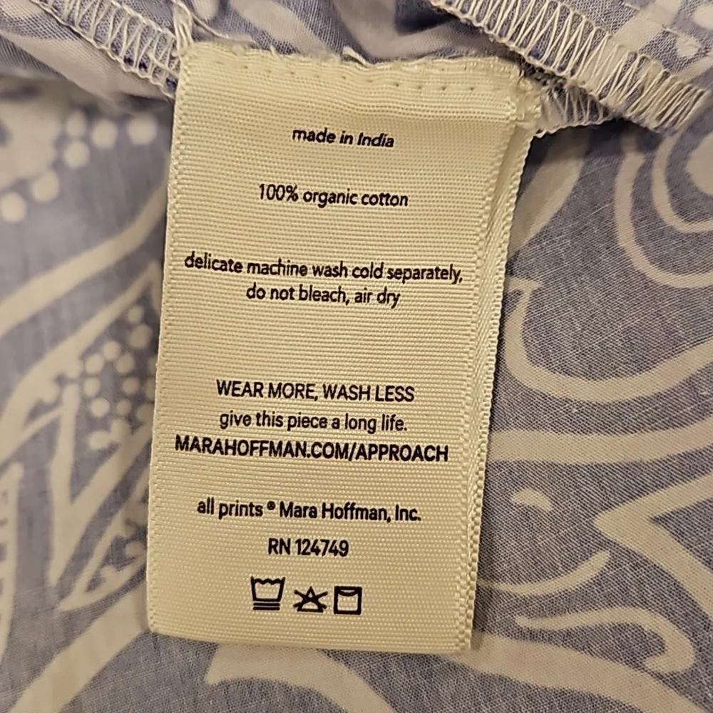 💕MARA HOFFMAN💕 Fila Dress ~ Purple with White Abstract Print Small S NWT - Picture 16 of 16